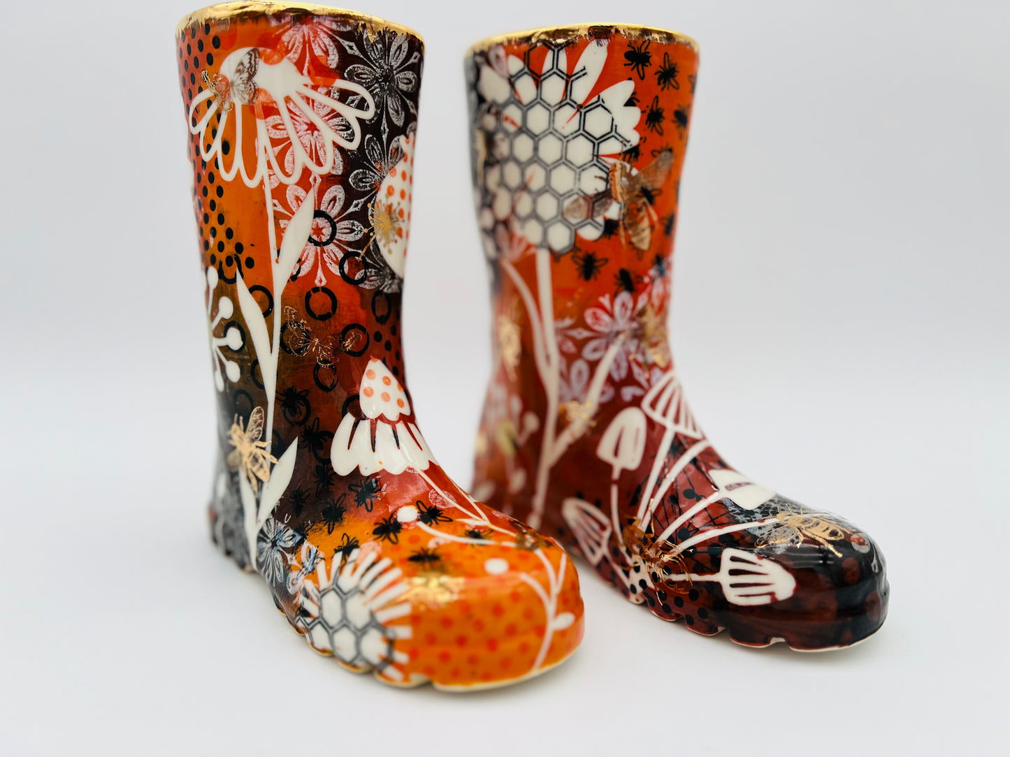 Porcelain 'Flora & Fauna' Wellies