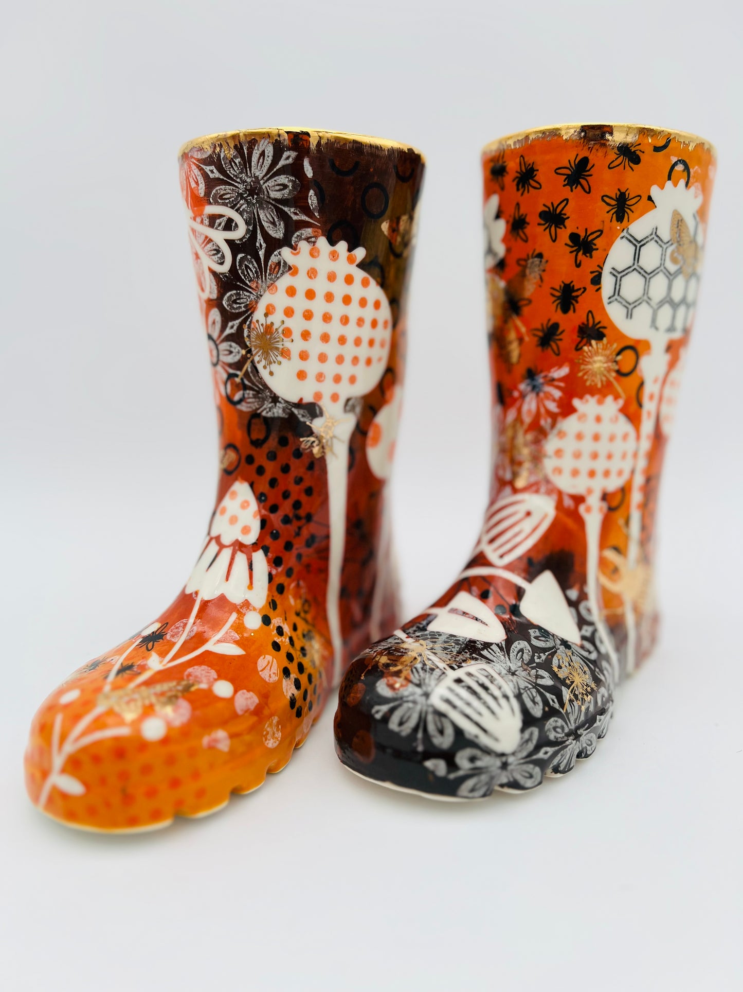 Porcelain 'Flora & Fauna' Wellies