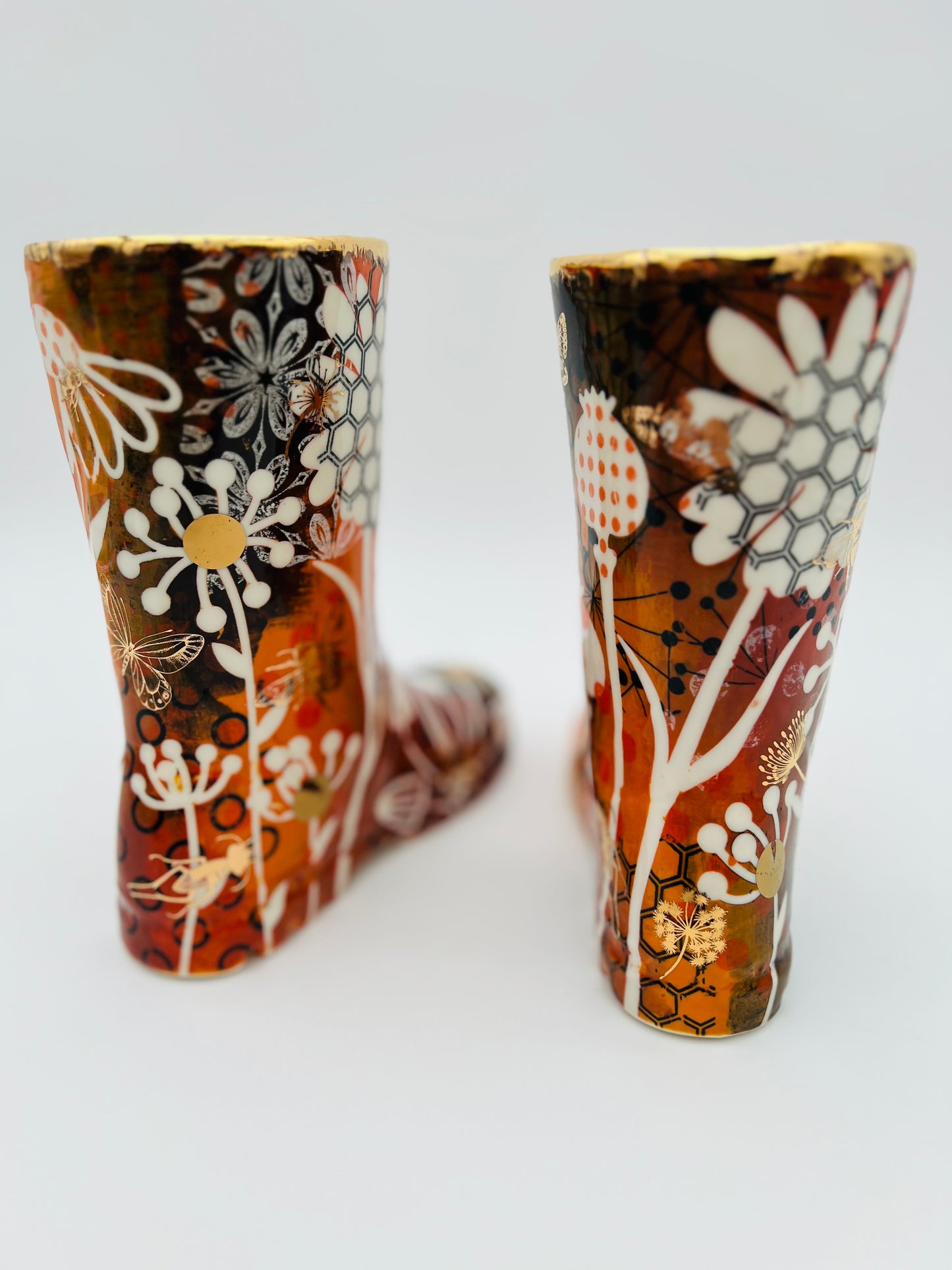 Porcelain 'Flora & Fauna' Wellies