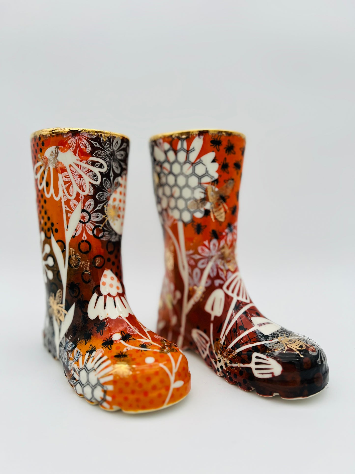 Porcelain 'Flora & Fauna' Wellies