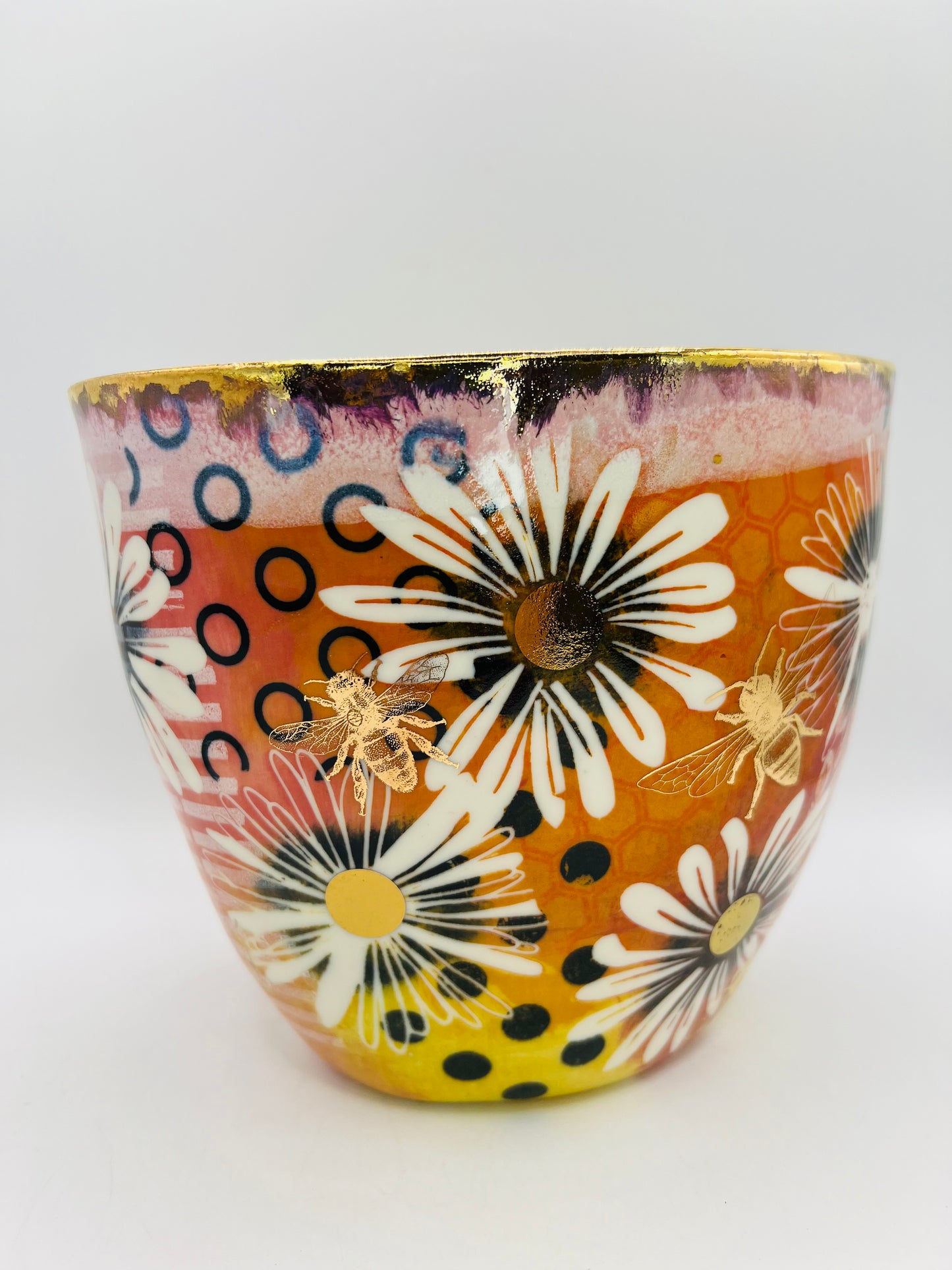 Oval Daisy Dotty Vase