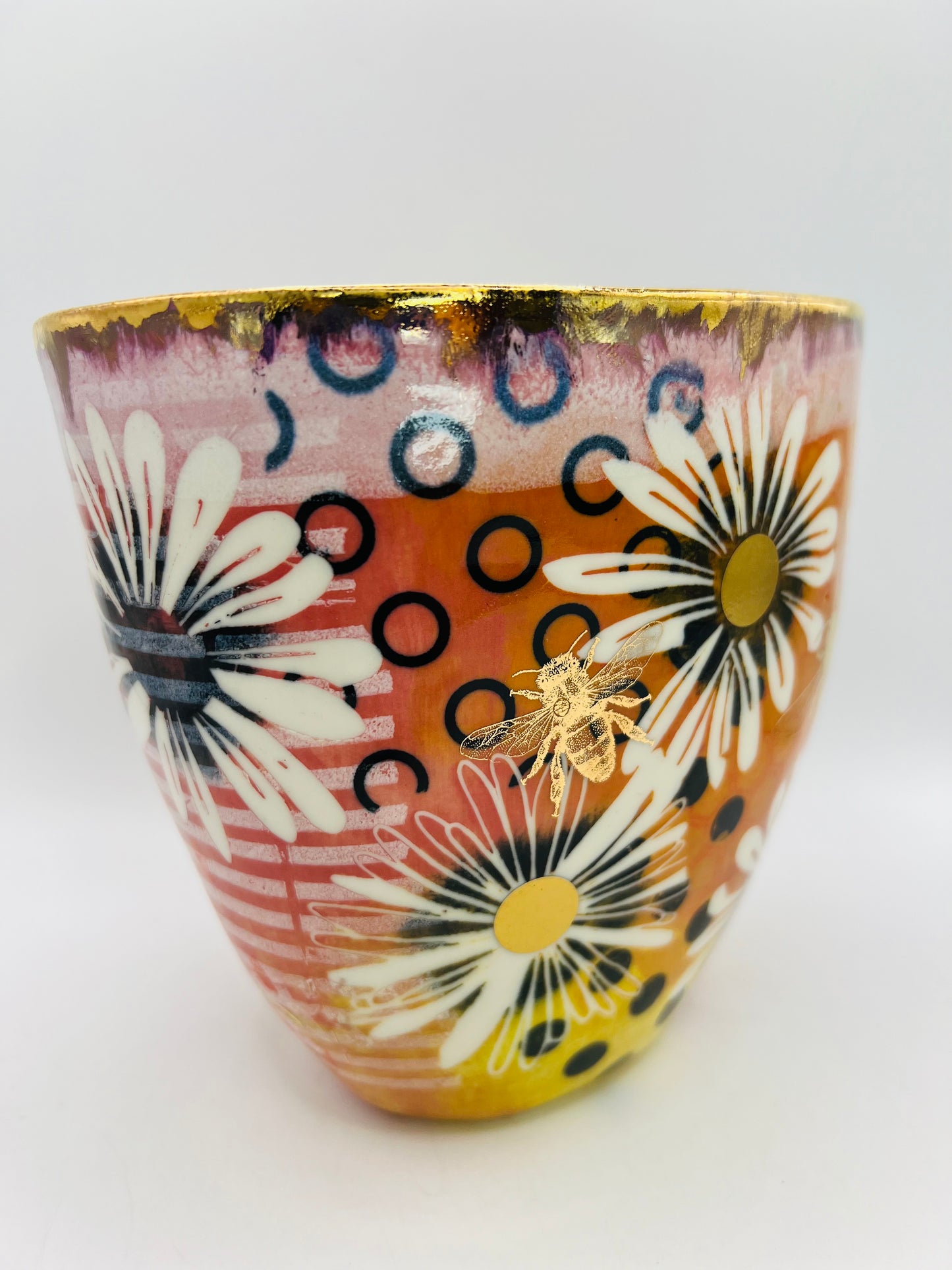 Oval Daisy Dotty Vase