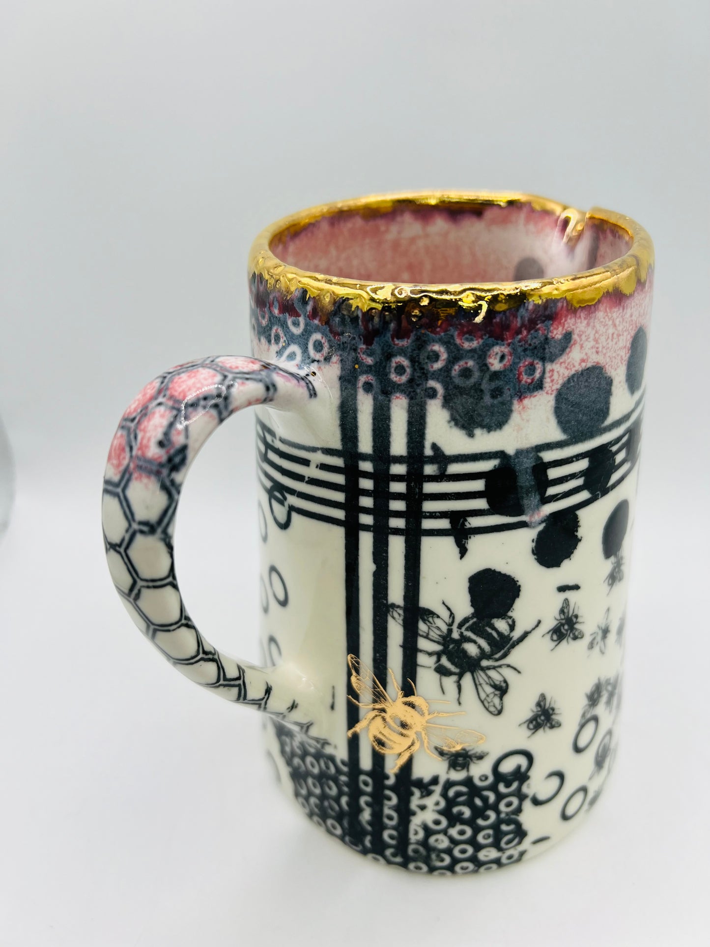 Polka Dot, Honeycomb Bee Jug