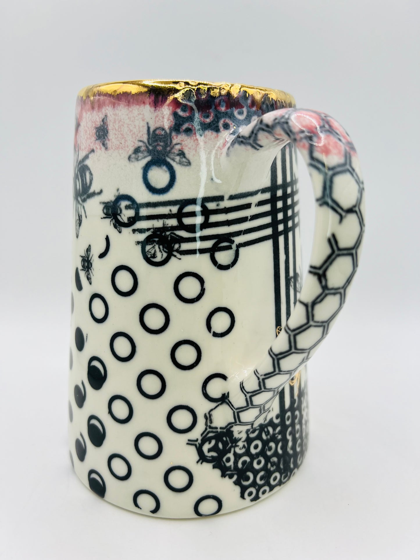 Polka Dot, Honeycomb Bee Jug