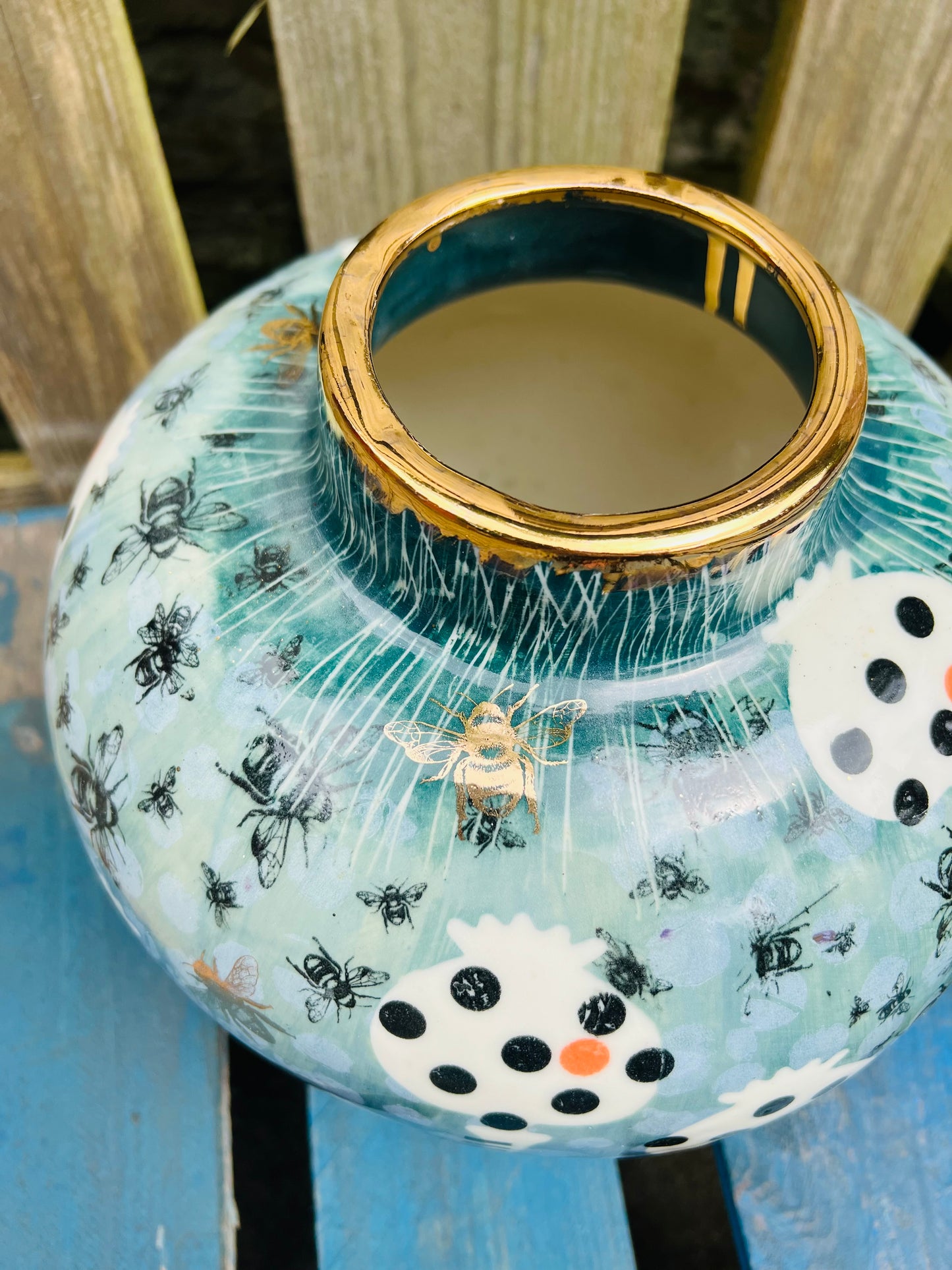 A Big Blue Poppy Seed Hue... Vase