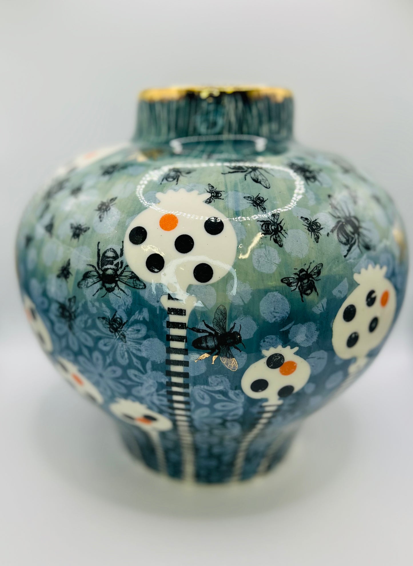 A Big Blue Poppy Seed Hue... Vase